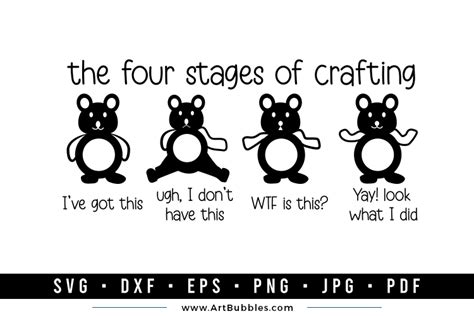 Four Stages Of Crafting Svg