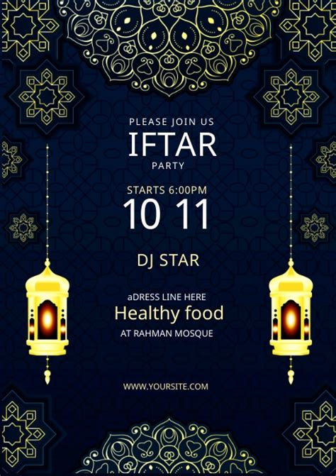 Ramadan Iftar Party Invitation Template Postermywall