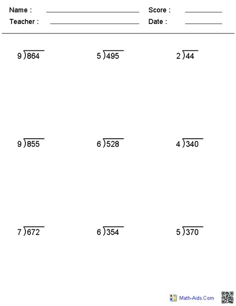☐ understand that angles on a straight line add to 180 degrees, and angles around a point add to 360 degrees. Division Worksheets | Printable Division Worksheets for ...