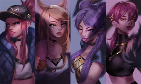 K DA Akali Ahri Evelynn KaiSa Wallpapers Fan Arts League Of