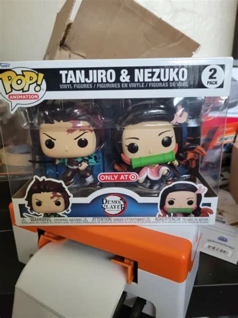 Funko Pop Tanjiro And Nezuko 2 Pack Demon Slayer Anime Vinyl Figure Toy