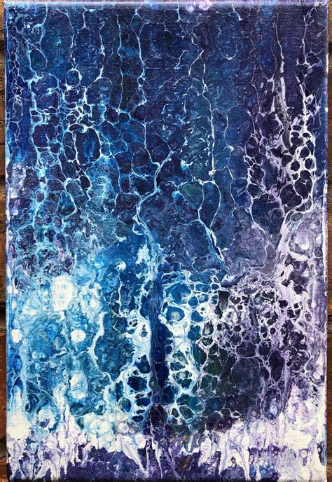 Ice Painting Abstract Art Painting Canvas Painting Pouring Art