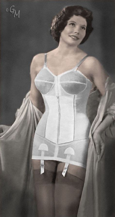 Open Bottom Longline Girdle With Waist Cincher New Reproduction © Girdlemaster Lingerie Vintage