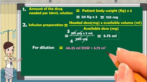 Dopamine Drug Calculation Formula For Nurses Infusion Rate