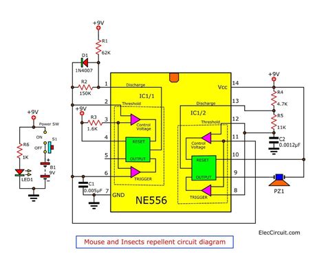 Ne Dual Timer Datasheet Pinout And Example Circuits Eleccircuit