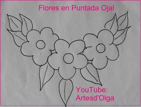 Artesdolga Flores En Puntada Ojal Bordado A Mano