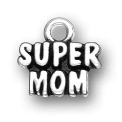 Super Mom Charm Charm Factory Sterling Silver Charms Charm