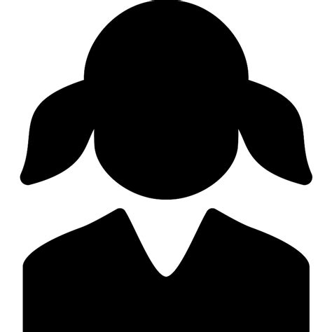 Girl With Two Ponytails Vector Svg Icon Svg Repo