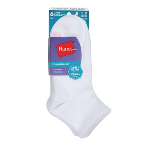 Hanes Women S Comfortblend Pack Lightweight Ankle Socks Walmart Canada