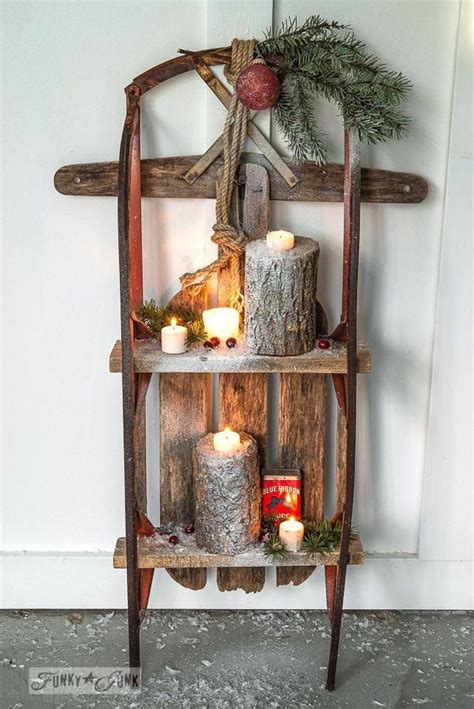 Turn An Old Sleigh Into Something Christmas Sled Pallet Christmas