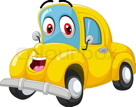 Yellow Car Cartoon For Your Design Stock Vector Colourbox