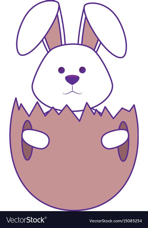 Cute Easter Bunny Cartoon Royalty Free Vector Image