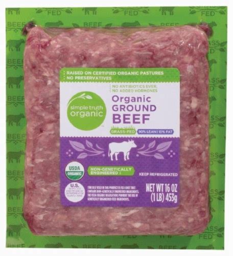 Simple Truth Organic™ 90 Lean Grass Fed Ground Beef 16 Oz Fry’s Food Stores
