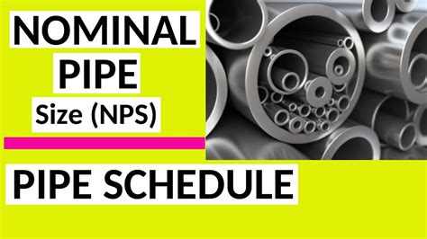 Nominal Pipe Size Pipe Schedule Pipes And Tubes Pipe Standards