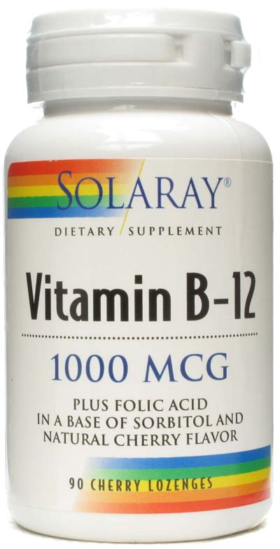 Tienda Solaray Solaray Vitamina B12 1000 Mcg 90 Comprimidos