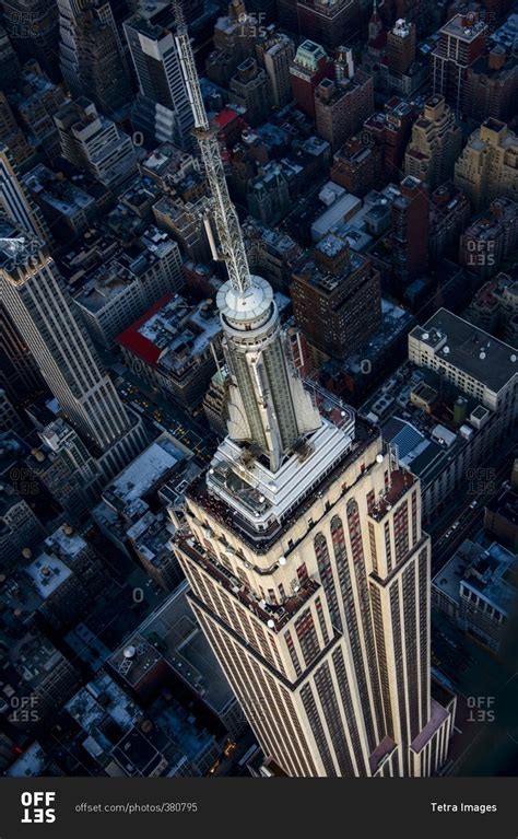 New York Ny Usa April 10 2016 Aerial View Of Empire State