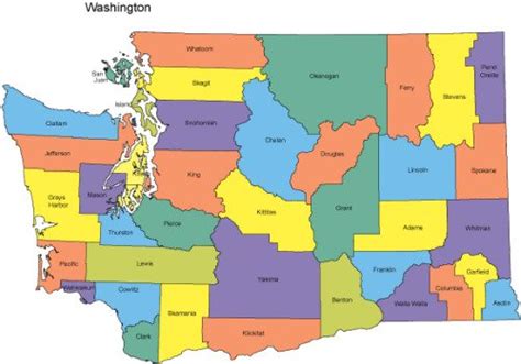 Washington Map With Counties