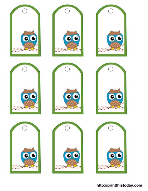 Show your baby shower guests your appreciation by using these thank you tags tied to a nice party gift. Free Owl Baby Shower Favor Tags Templates