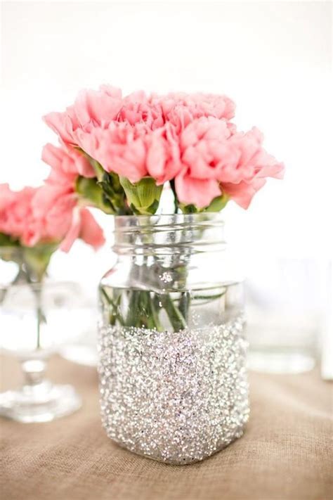 Wedding Theme Glitter Vase Jars For Table Decorations 2064454 Weddbook