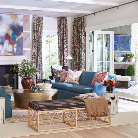 Bright And Bold Living Room Marvin Transitional Living Room