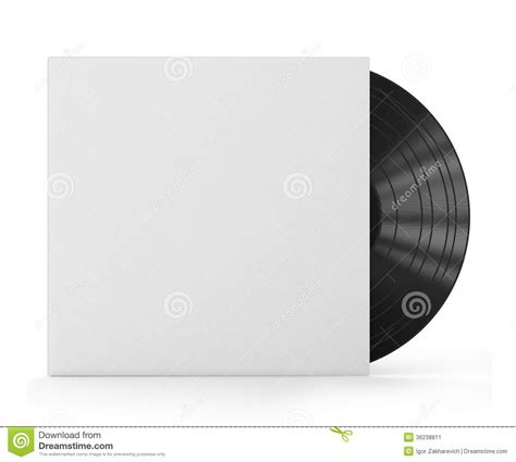Vinyl Record With Blank Cover Stock Illustration