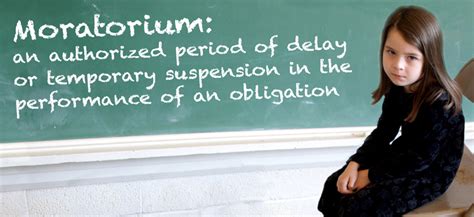 The moratorium will end saturday. Moratorium on High Stakes Consequences for Standardized Testing