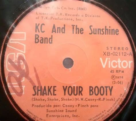 Kc And The Sunshine Band Shake Your Booty Shake Shake Shake 1976 Solid Centre Vinyl
