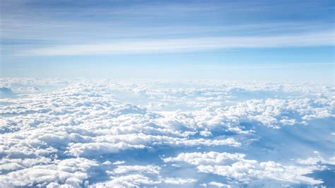 Aerial View Of Clouds Under Light Blue Sky 4k Hd Light Blue Wallpapers