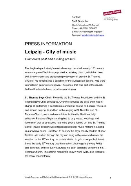 Leipzig City Of Music
