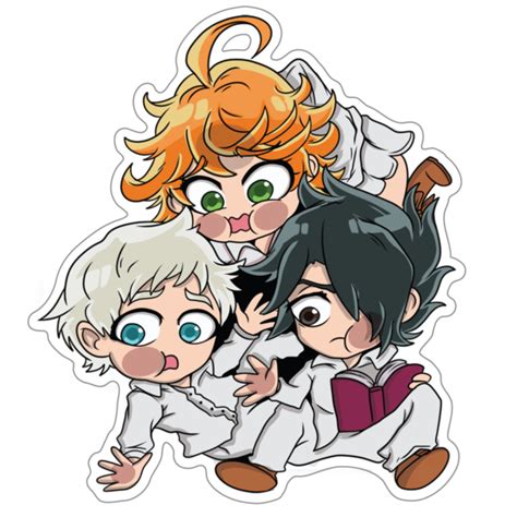 The Promised Neverland Emma Ray Norman Anime Decal Sticker For Car