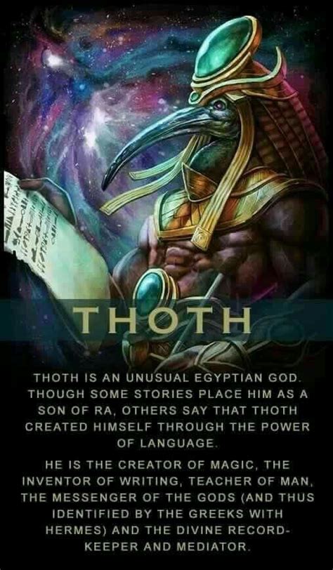 Thoth was considered the patron god of scribes, and it was said that scribes would pour out one drop of their ink in thoth's honor before they began. Pin by Isabel Mejia on Paganism | Egyptian gods, Egyptian ...