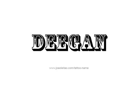 Deegan Name Tattoo Designs