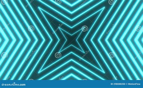 Vibrant Blue Neon Pattern With Diagonal Line And Diamond Shape Stock