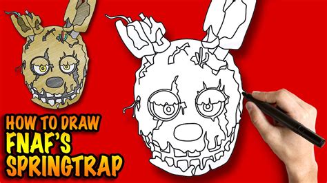 How To Draw Springtrap From Fnaf Easy Step By Step Drawing Lessons