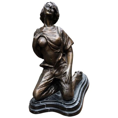 Bronze Erotic Female Figurine Statue Sexy Lady 20th Century At 1stdibs