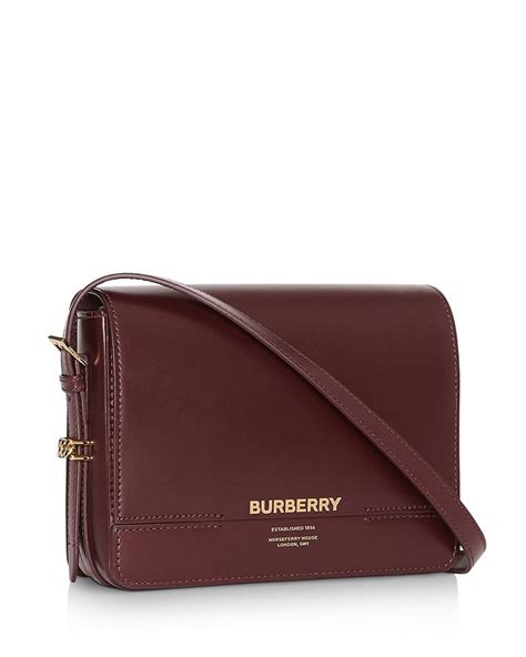 Burberry Small Grace Leather Crossbody Bag Burgundy In Oxblood Modesens