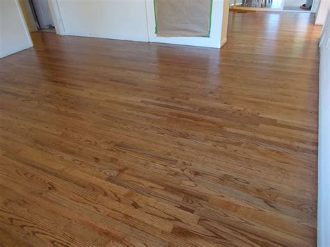 I have red oak floors that are getting refinished next week. 1958 red oak floors, stained with Minwax 'Early American', satin finish polyurethane | Red oak ...