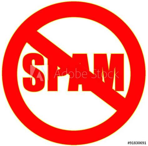 No Spam Concept In Red And Yellow Colors Buy This Stock Illustration