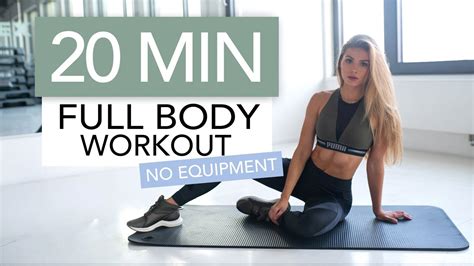 20 MIN FULL BODY WORKOUT No Equipment Pamela Reif YouTube