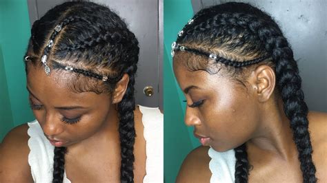 Protective Style How To Spice Up Two Cornrowsdutch