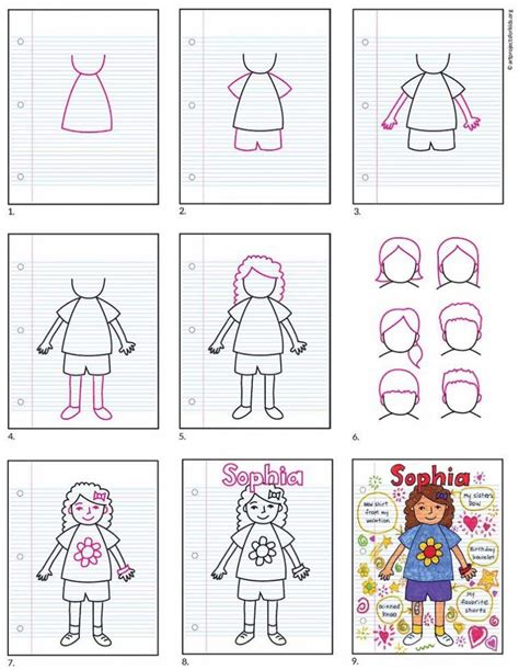 Doodle Self Portrait Art Projects For Kids Person Drawing Drawing