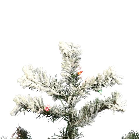 Vickerman Artificial Christmas Tree 75 X 68 Flocked Alaskan Duralt