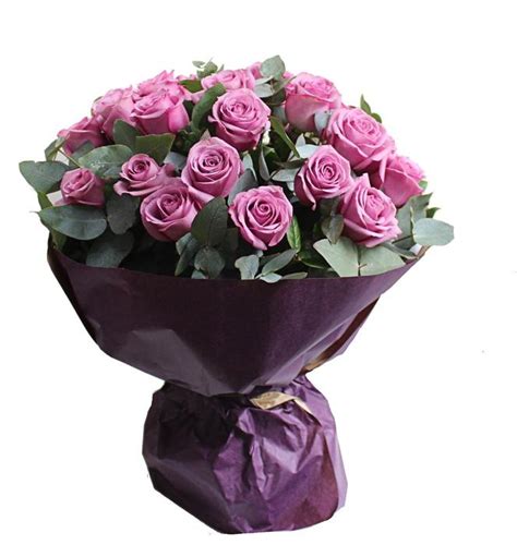 24 Purple Roses Bouquet Online T And Flowers