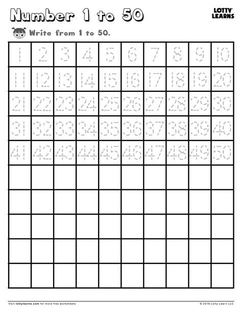 Tracing Numbers 1-40 Worksheets