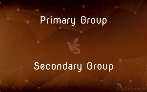 Primary Group Vs Secondary Group — Whats The Difference
