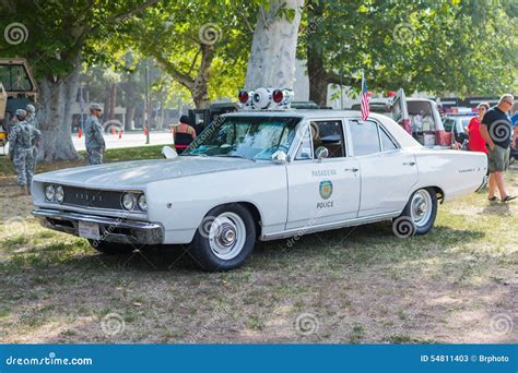 Vintage Dodge Coronet Police Car On Display Editorial Stock Photo