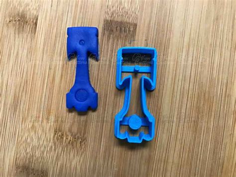 395 Connecting Rod And Piston Cookie Cutter Fondant Cutter 3d