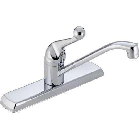 Delta faucets shows how to install a single handle kitchen faucet in this video, including the tools needed to successfully complete the installation. Delta Classic Single-Handle Standard Kitchen Faucet in ...