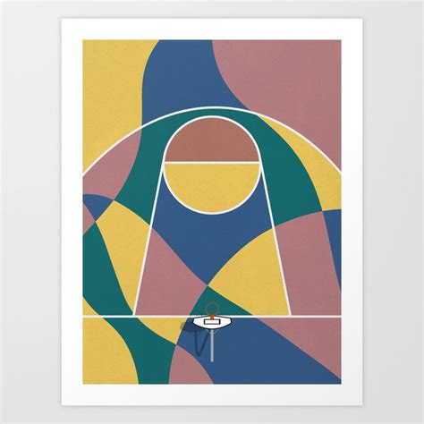 Abstract Basketball Court From Above Art Print By From Above Society6