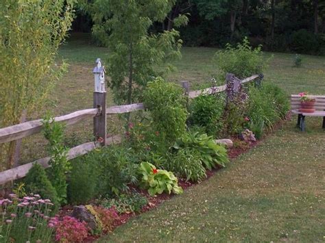 White vinyl fence panel split rail corner fence. 21 Smart Split Rail Fence Landscape Ideas - Home, Family ...